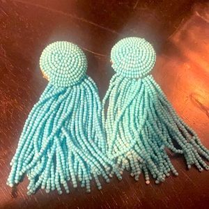 turquoise TASSLE earrings